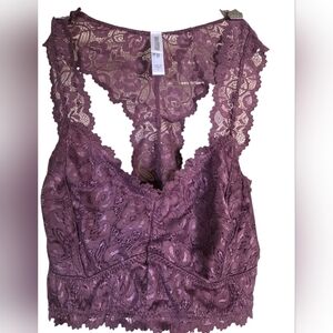 Pretty Plum Lace Bralette Large